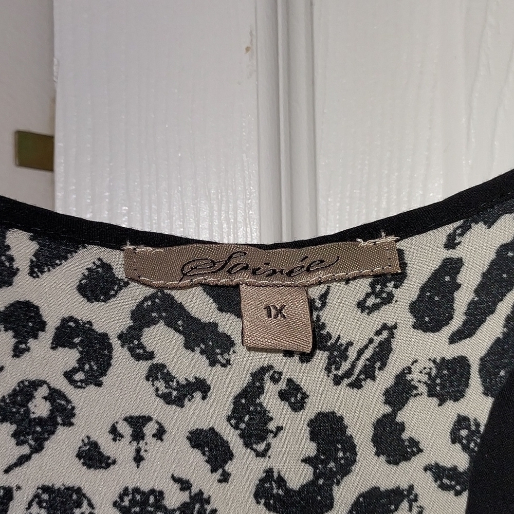 Leopard blouse quarter sleeve - Picture 3 of 4